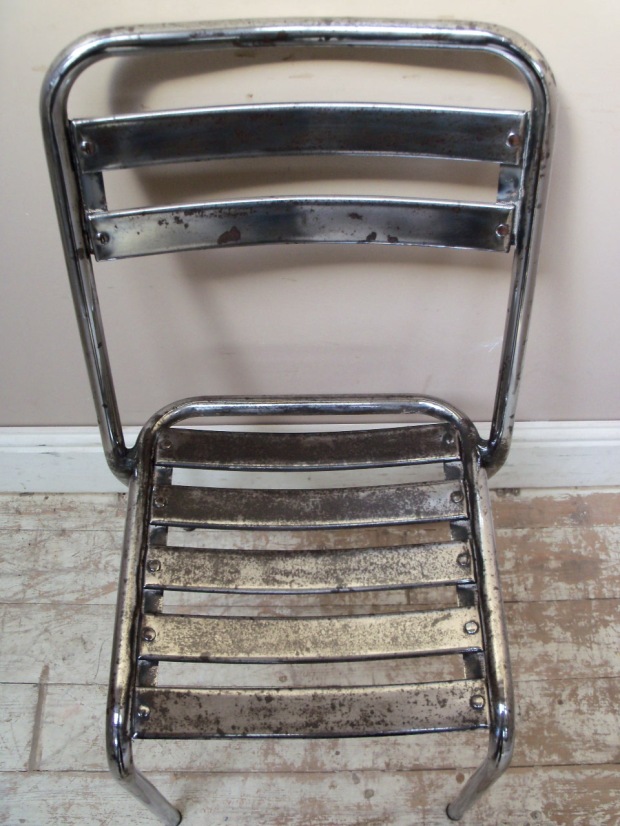 Shiny polished vintage French bistro chair