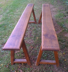 French antique dining benches